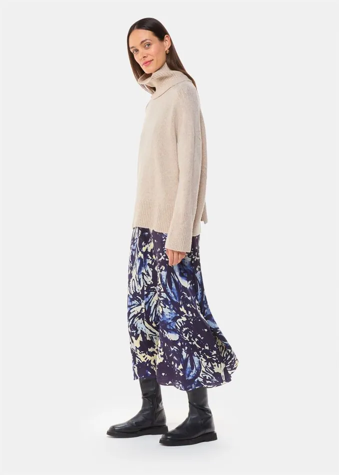 Whistles Dresses Navy Dazzled Floral Satin Dress 8211 Women