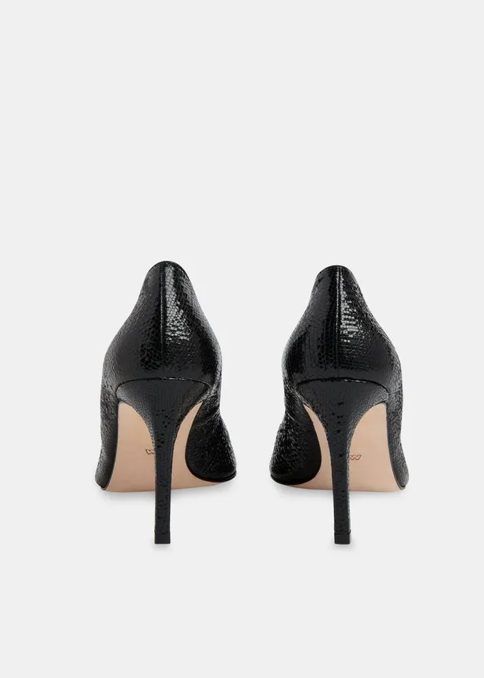 Whistles Heels Black Corie Textured Heeled Pump 8211 Women