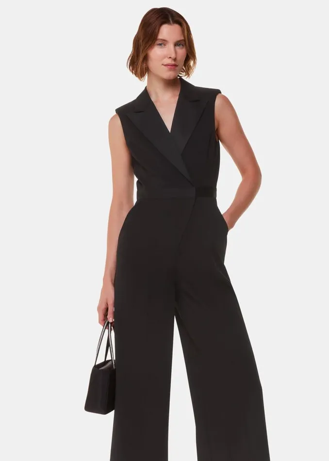 Whistles Jumpsuits Black Edie Tuxedo Jumpsuit 8211 Women