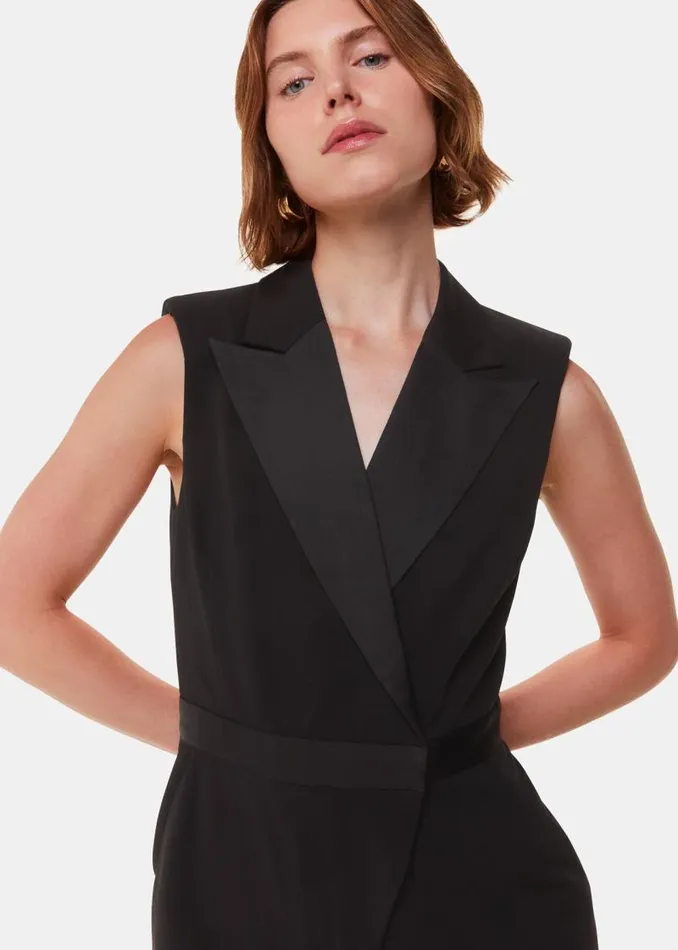Whistles Jumpsuits Black Edie Tuxedo Jumpsuit 8211 Women