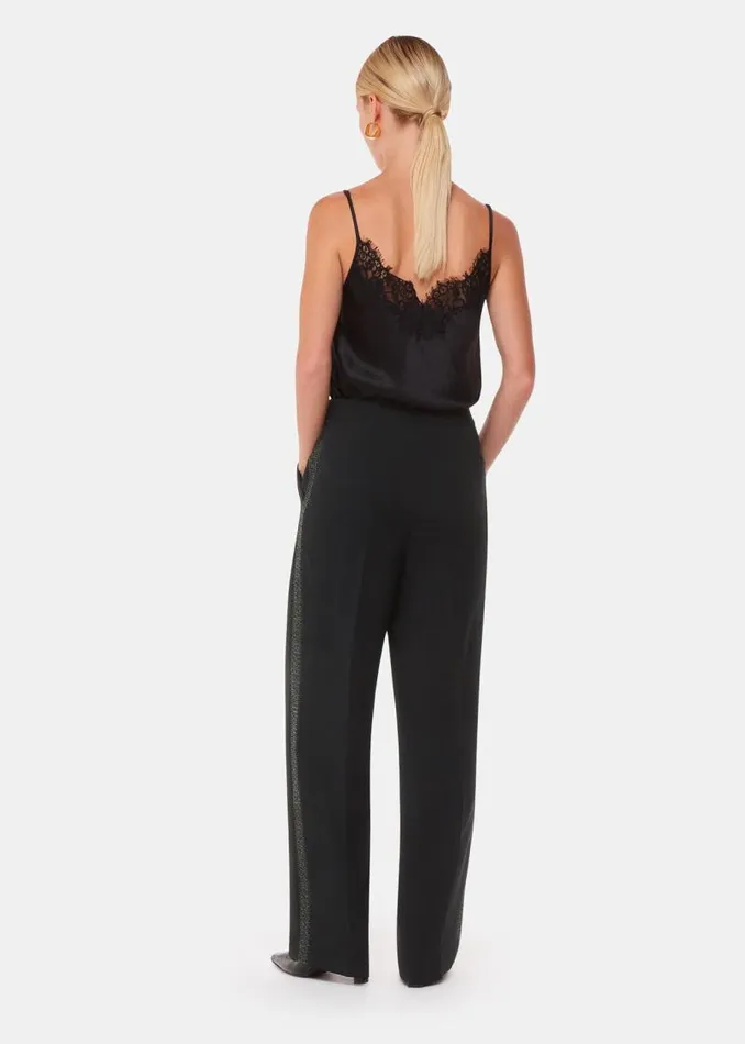 Whistles Pants Black Quinn Sequin Stripe Pants 8211 Women