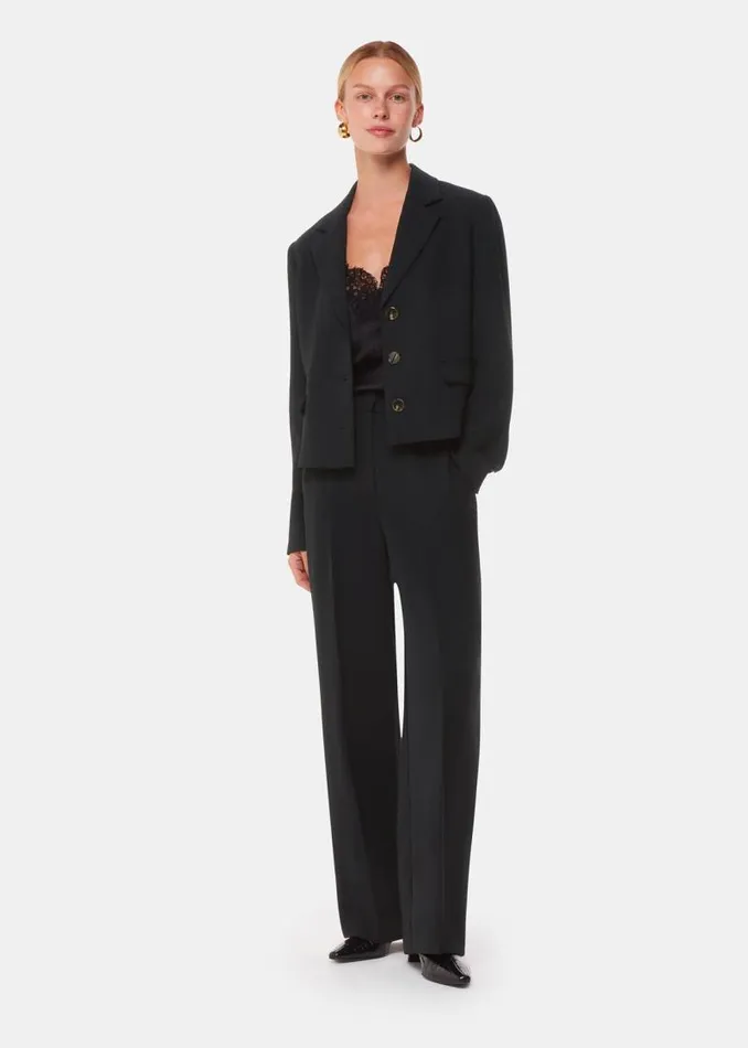 Whistles Pants Black Quinn Sequin Stripe Pants 8211 Women