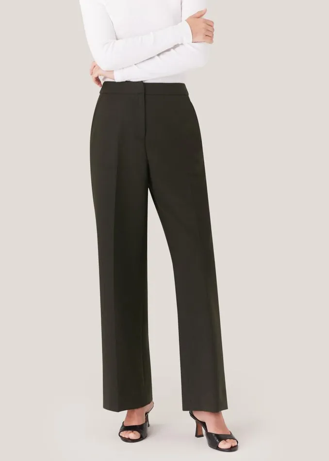 Whistles Pants Dark Green Natalie Wool Blend Pants 8211 Women