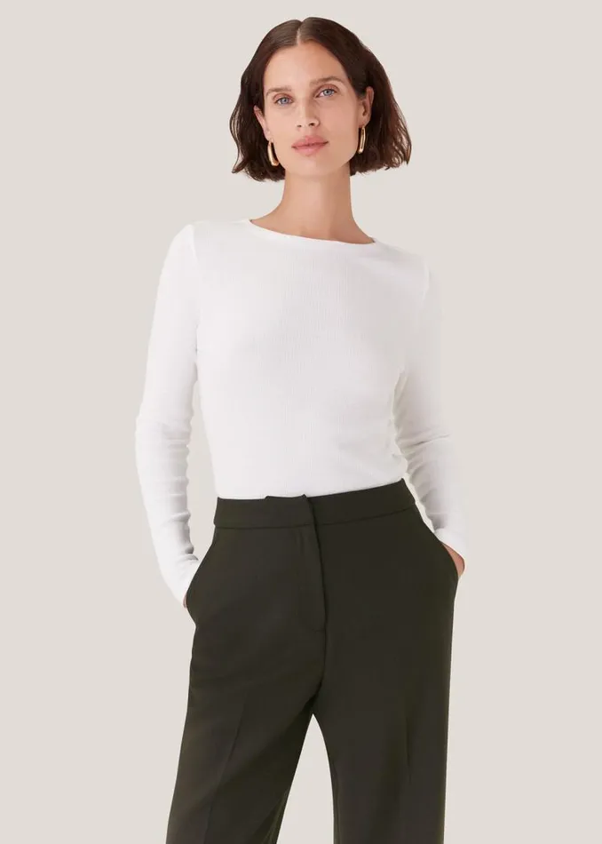 Whistles Pants Dark Green Natalie Wool Blend Pants 8211 Women