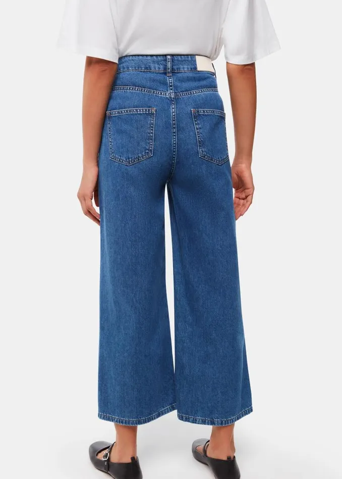 Whistles Pants Denim Wide Leg Cropped Jean 8211 Women