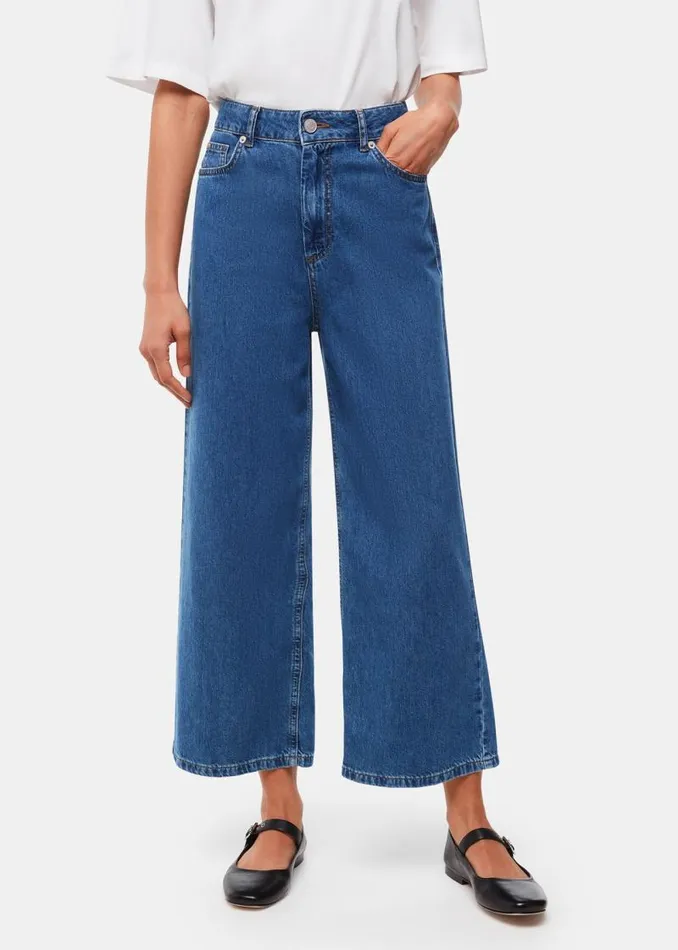 Whistles Pants Denim Wide Leg Cropped Jean 8211 Women