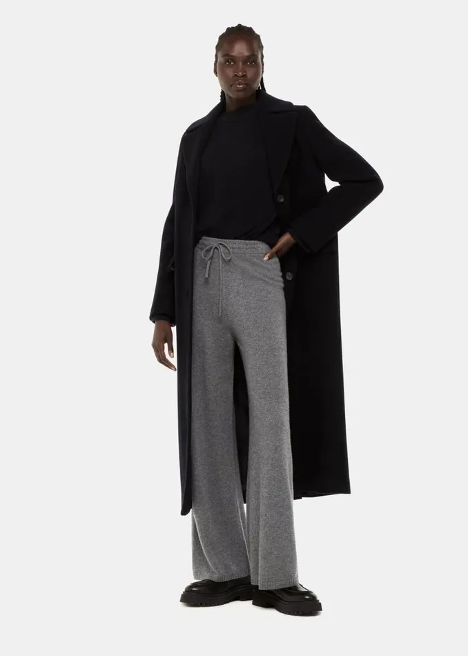 Whistles Pants Grey Cashmere Straight Leg Jogger 8211 Women