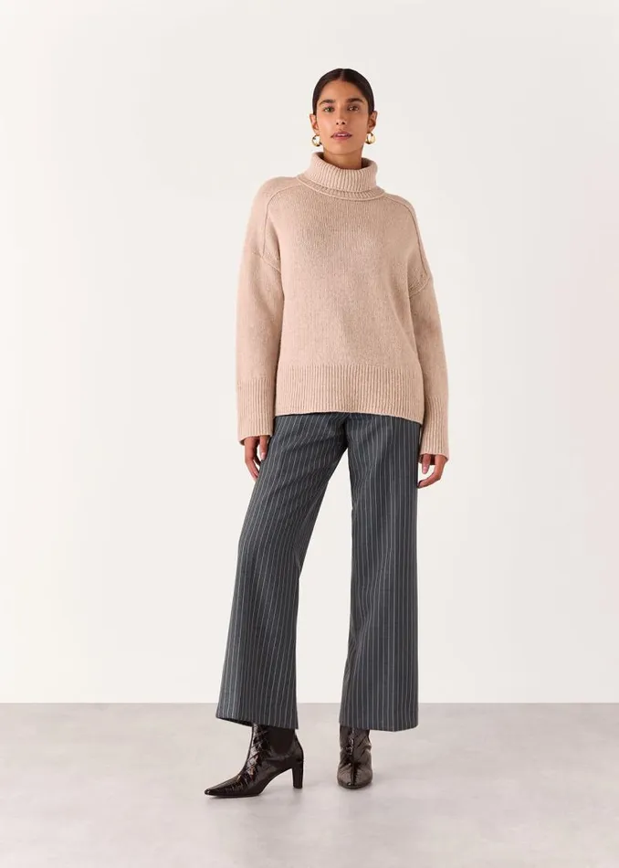 Whistles Pants Grey Isla Pinstripe Wool Pants 8211 Women