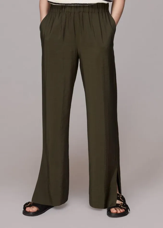 Whistles Pants Khaki Nicola Full Length Pants 8211 Women