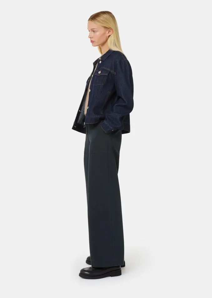 Whistles Pants Washed Black Ruth Relaxed Leg Pants 8211 Women