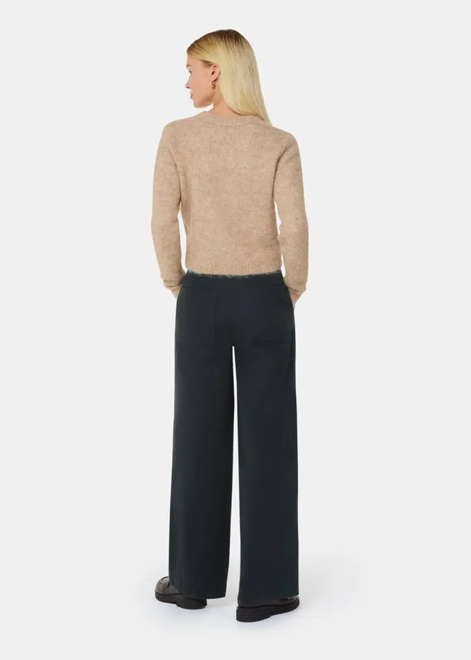 Whistles Pants Washed Black Ruth Relaxed Leg Pants 8211 Women