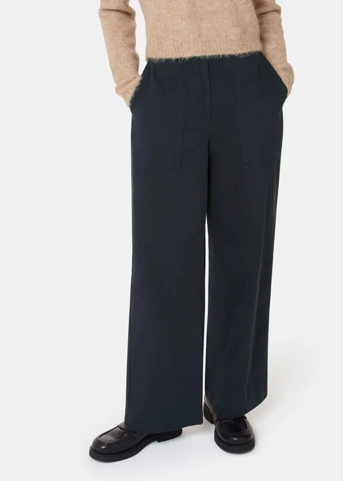 Whistles Pants Washed Black Ruth Relaxed Leg Pants 8211 Women