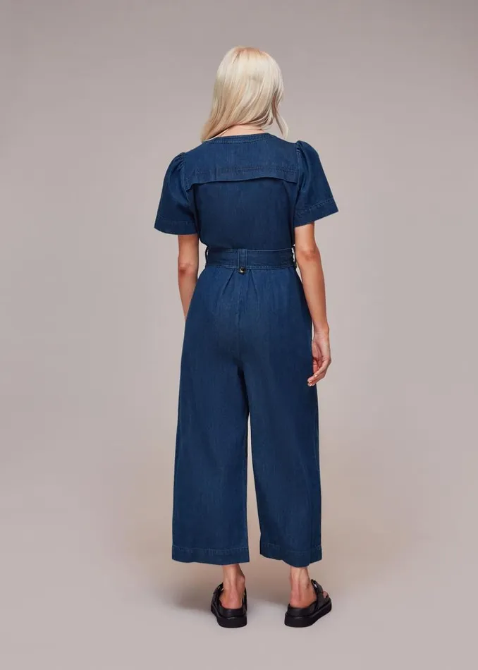 Whistles Petite Dresses and Jumpsuits Petite Alana Denim Jumpsuit 8211 Women