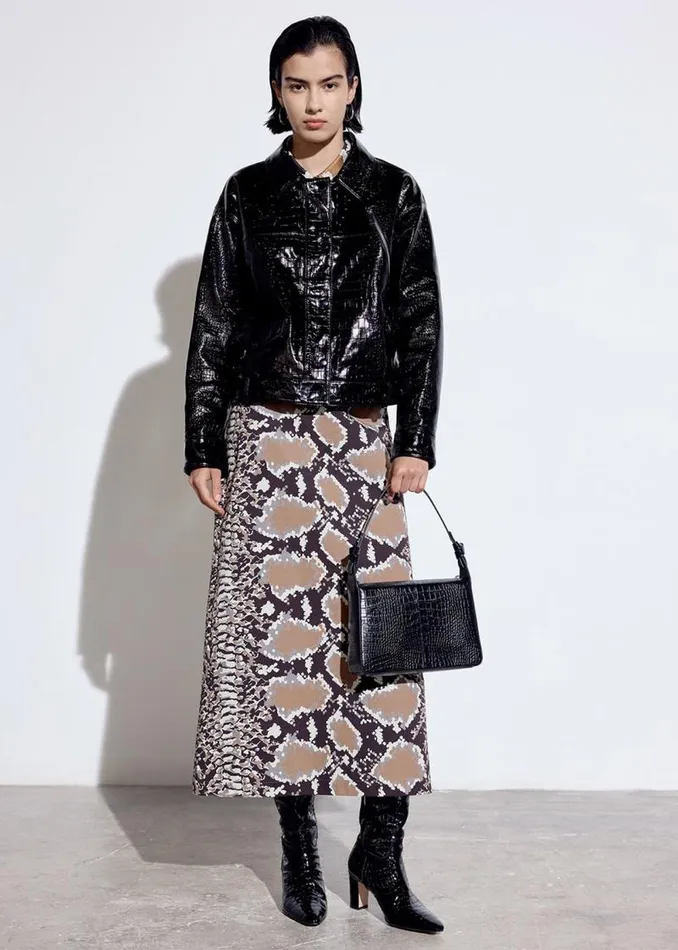 Whistles Skirts Snake Print Snake Print Midi Skirt 8211 Women