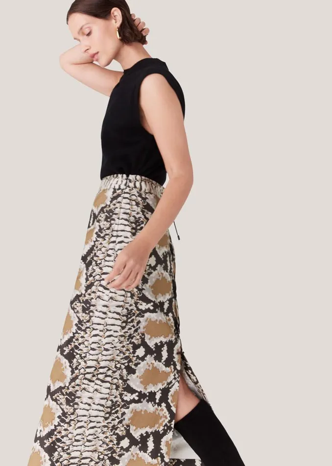 Whistles Skirts Snake Print Snake Print Midi Skirt 8211 Women