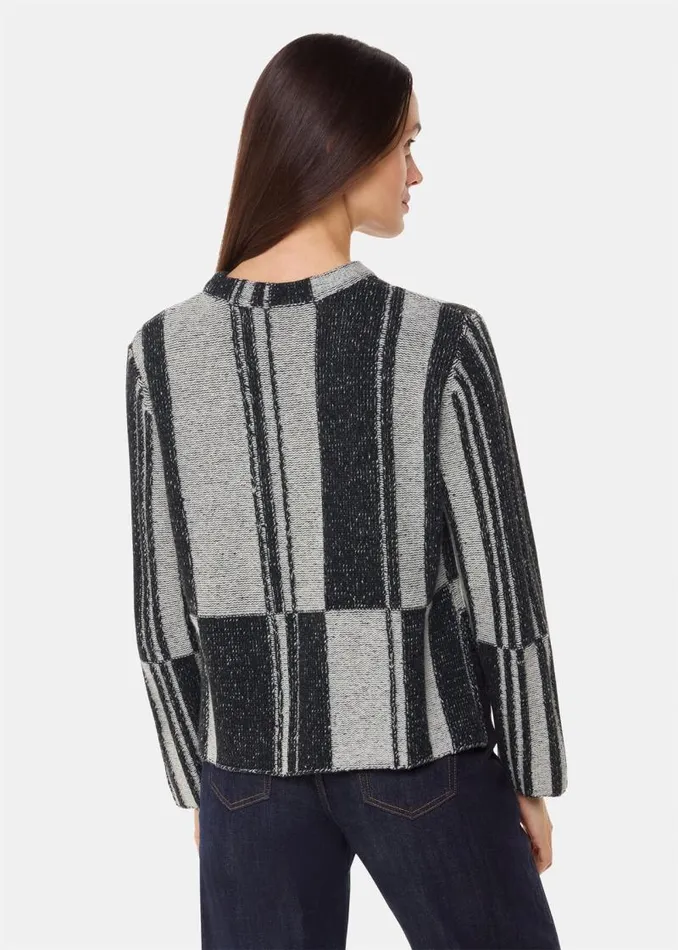 Whistles Sweaters and Cashmere Black Block Stripe Wool Sweater 8211 Women