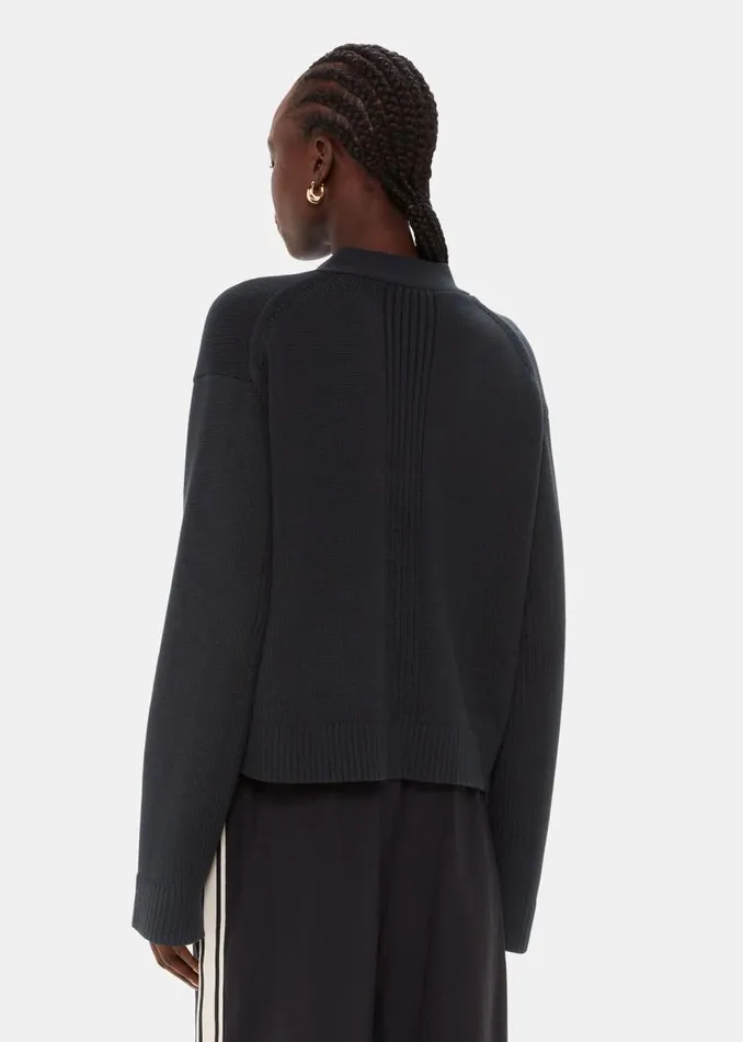 Whistles Sweaters and Cashmere Black Nina Button Front Cardigan 8211 Women