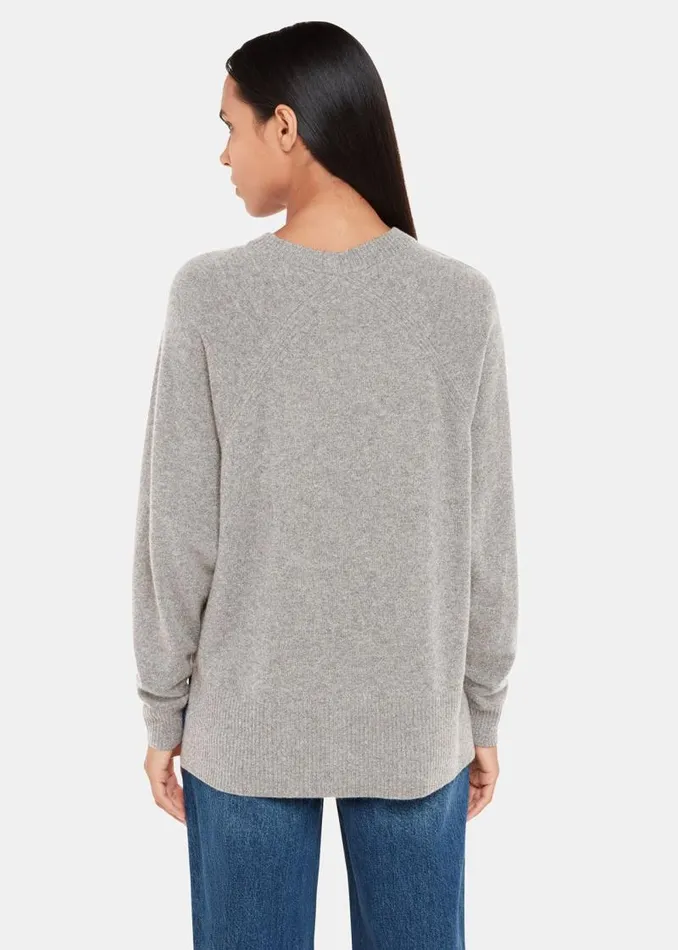 Whistles Sweaters and Cashmere Grey Ultimate Cashmere Crew Neck Sweater 8211 Women