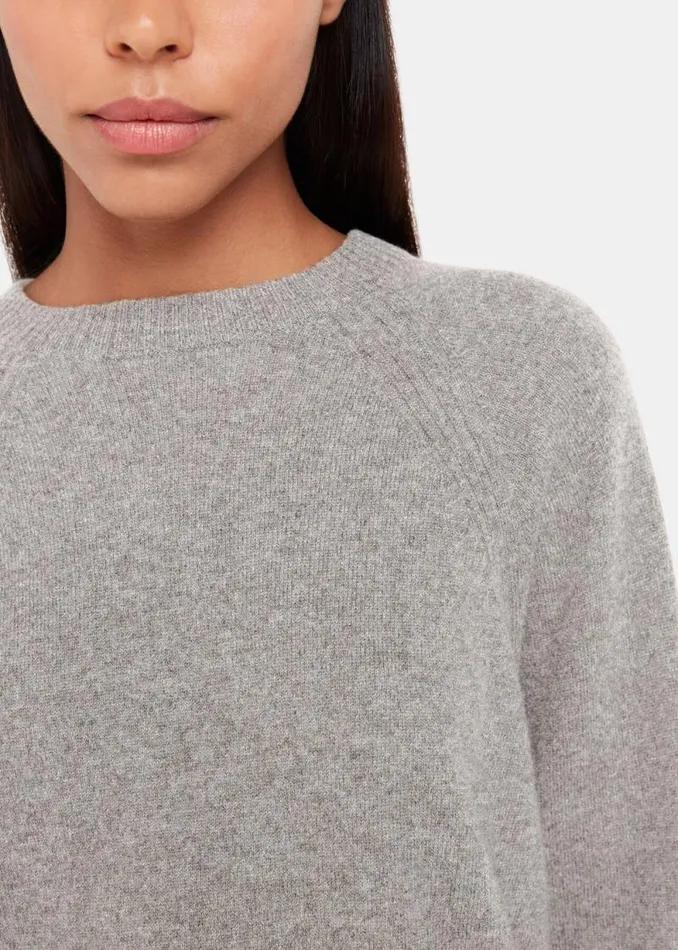 Whistles Sweaters and Cashmere Grey Ultimate Cashmere Crew Neck Sweater 8211 Women