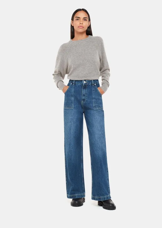 Whistles Sweaters and Cashmere Grey Ultimate Cashmere Crew Neck Sweater 8211 Women