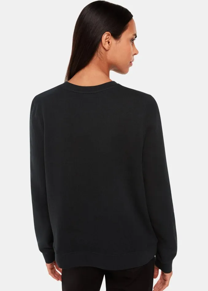 Whistles Tops Black Cherie Logo Sweatshirt 8211 Women