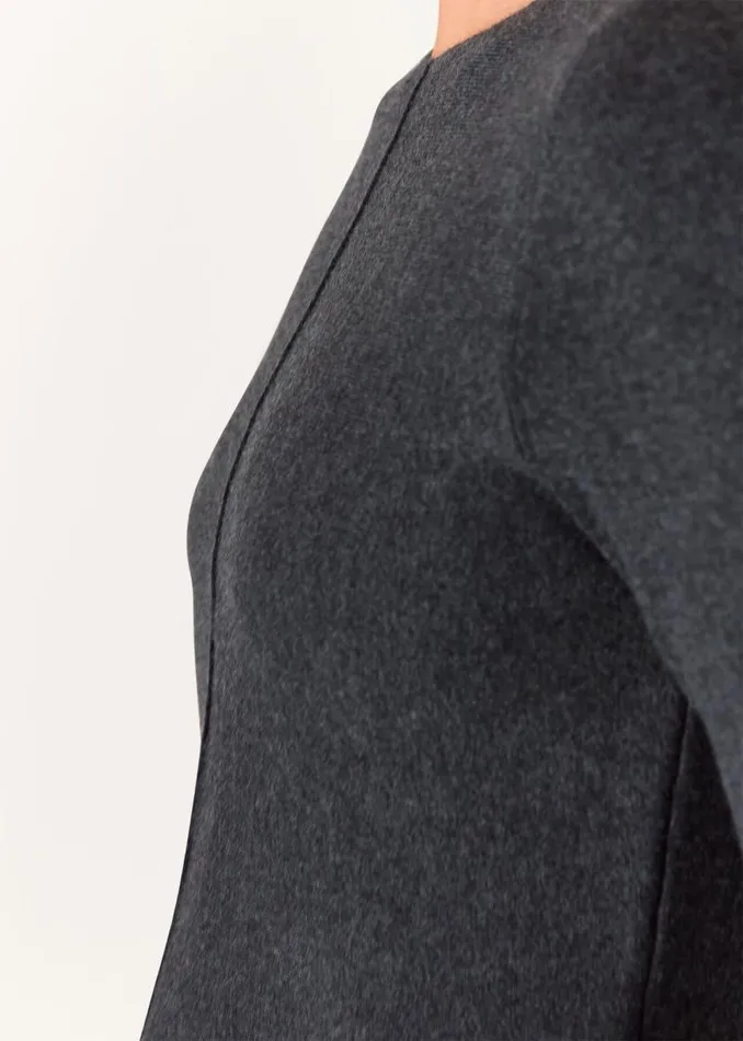 Whistles Tops Dark Grey Peplum Detail Knit 8211 Women