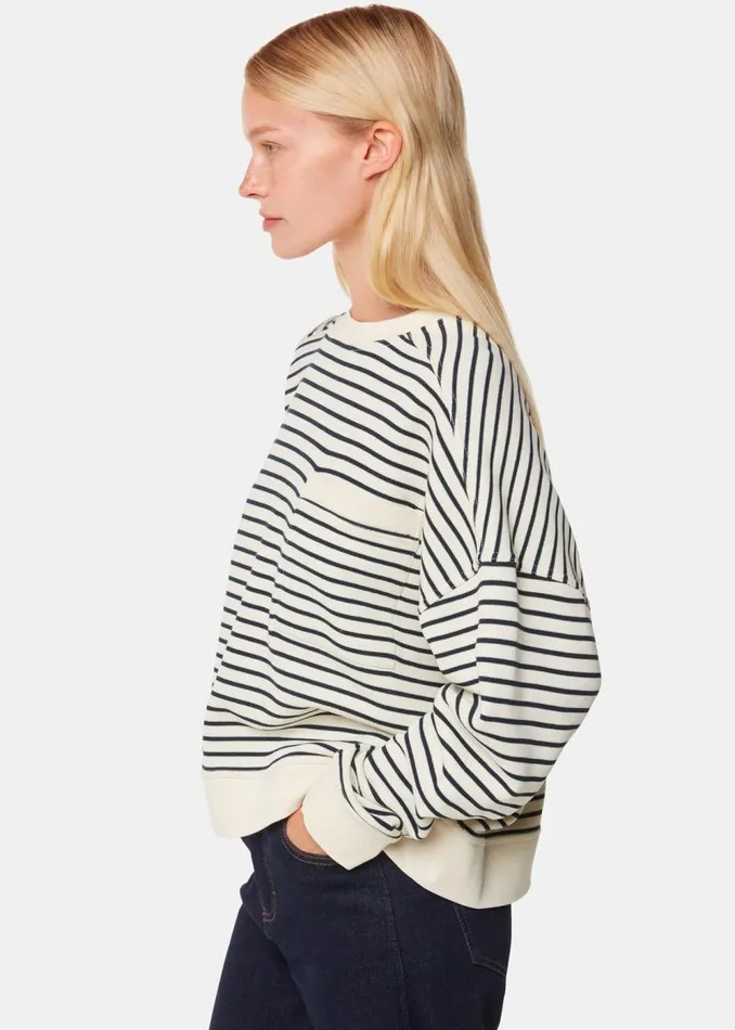 Whistles Tops Ivory Stripe Sweat 8211 Women