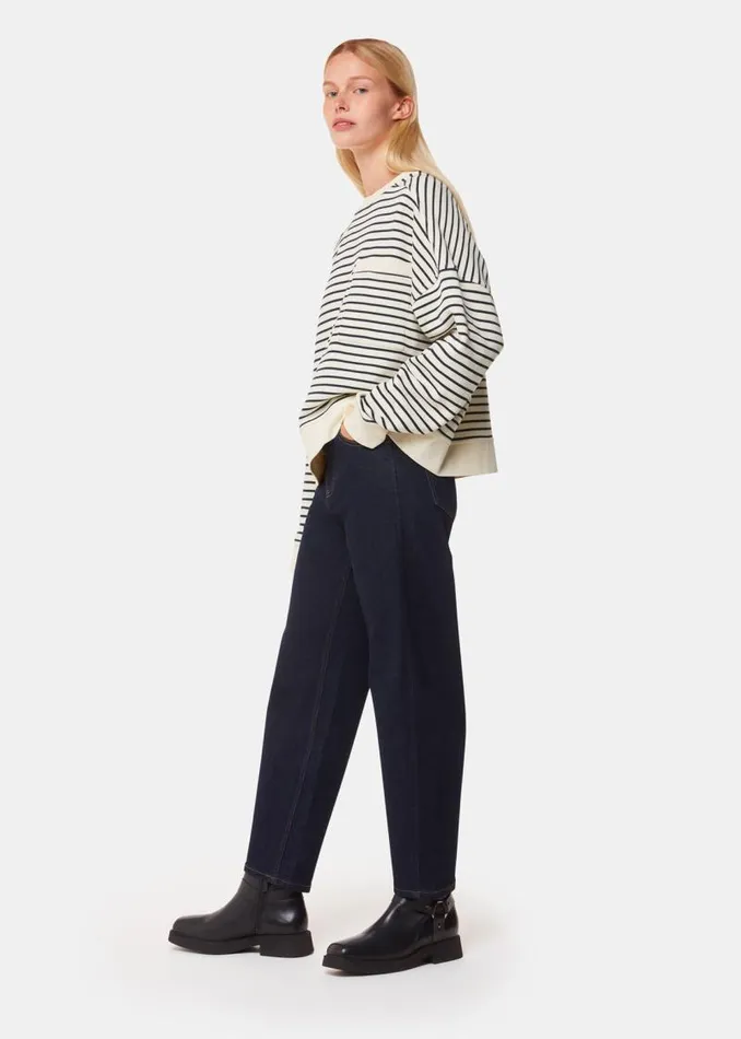 Whistles Tops Ivory Stripe Sweat 8211 Women