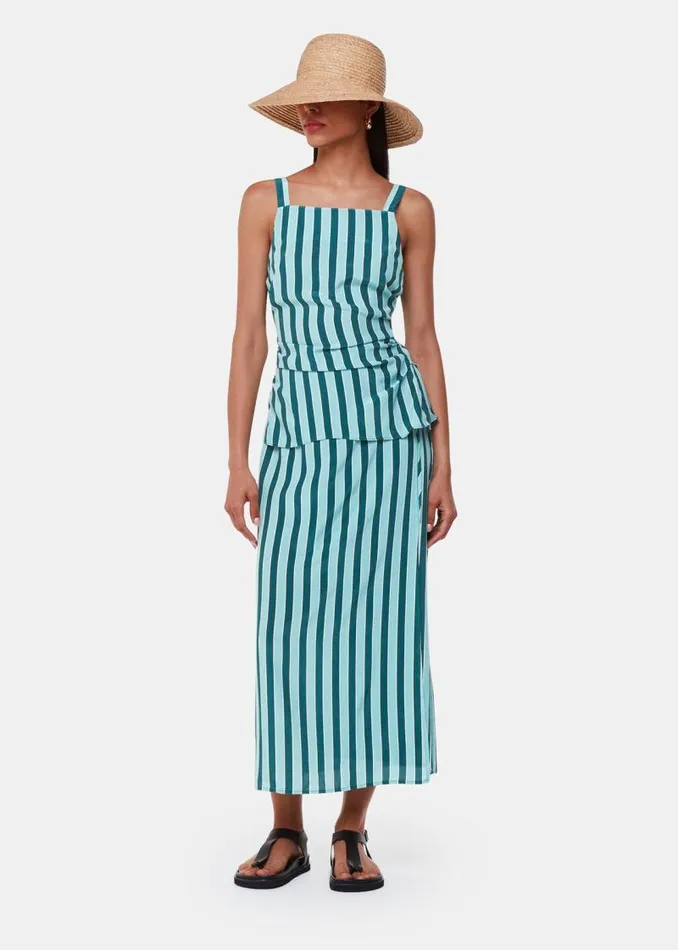 Whistles Tops Teal Emily Tonal Stripe Top 8211 Women