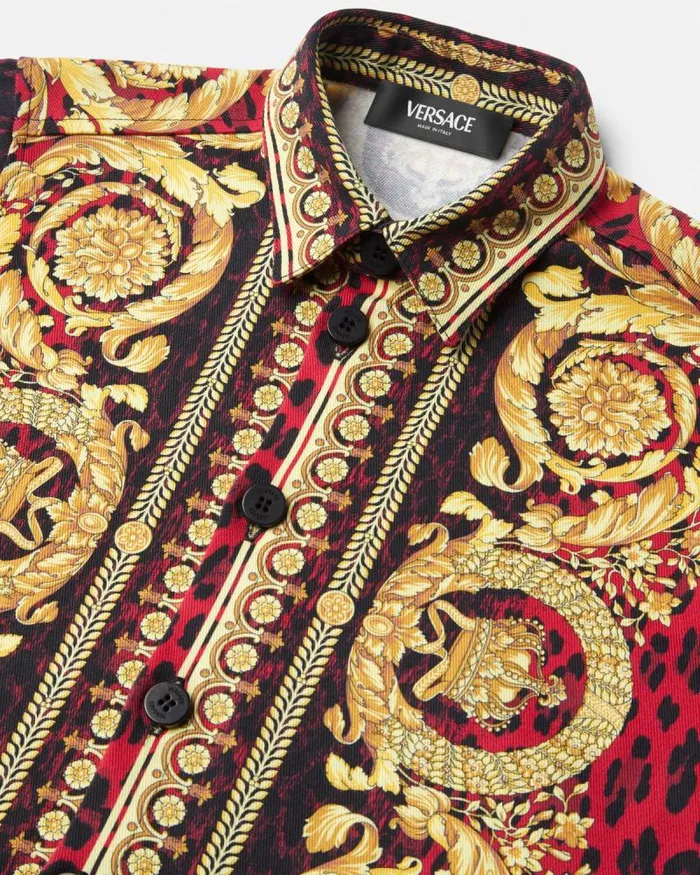 Wild Barocco Kids Overshirt Printred Children Versace Clothing