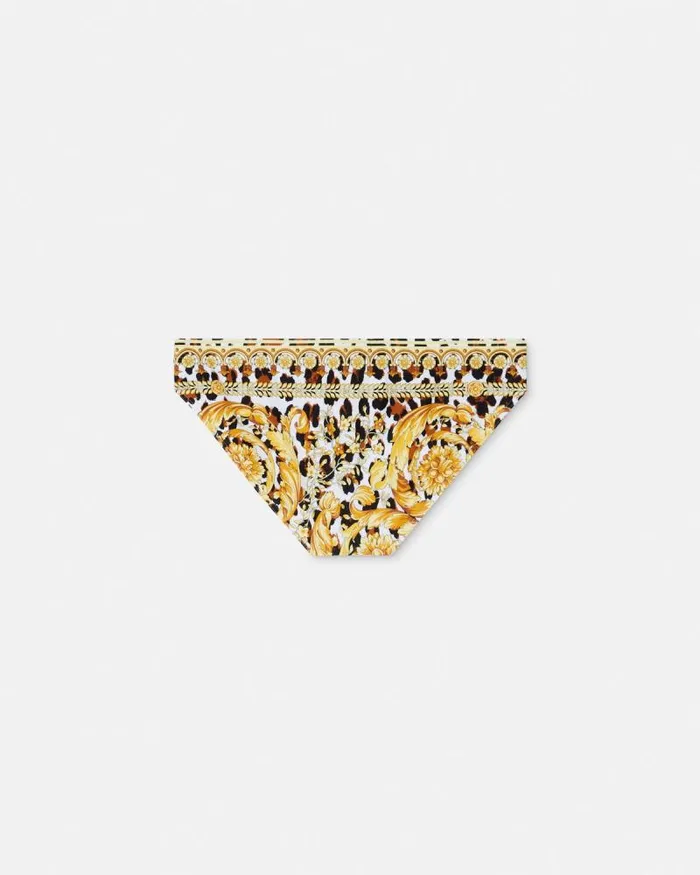 Wild Barocco Swim Briefs Print Men Versace Swimwear