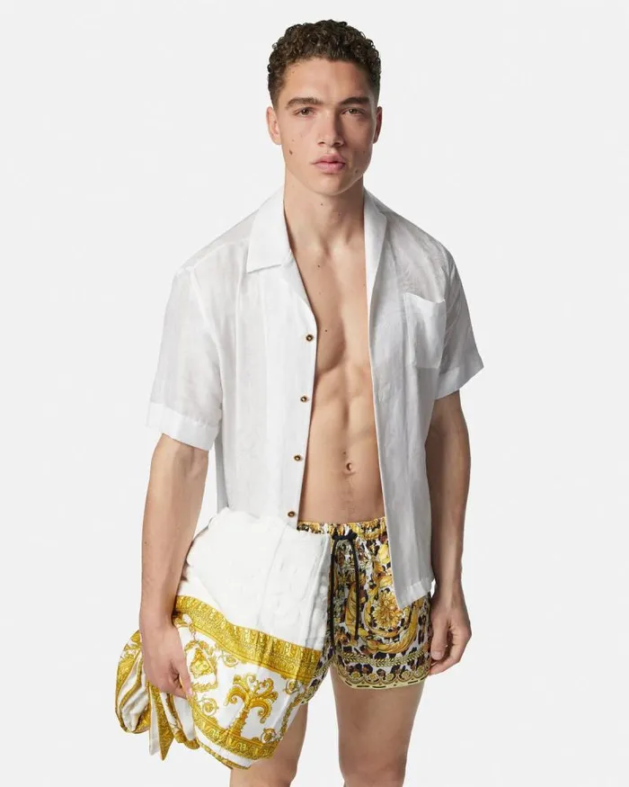 Wild Barocco Swim Shorts Print Men Versace Swimwear