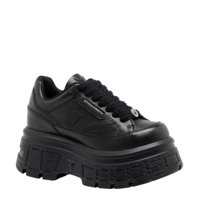 Windsor Smith Platform Sneakers Women SWERVE BLACK SNEAKERS