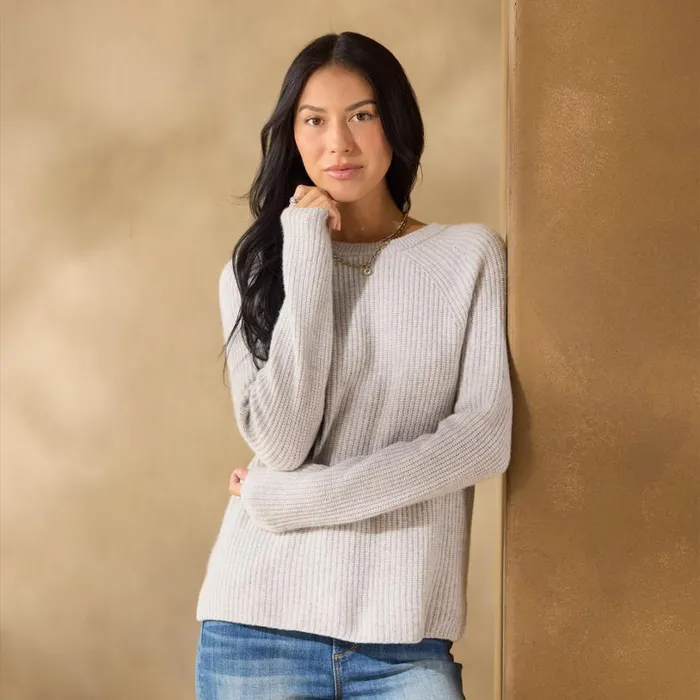 Women Acadia Cashmere Sweater Lilac Sundance Catalog Sweaters