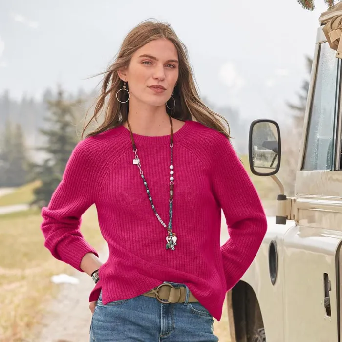 Women Acadia Cashmere Sweater Lilac Sundance Catalog Sweaters