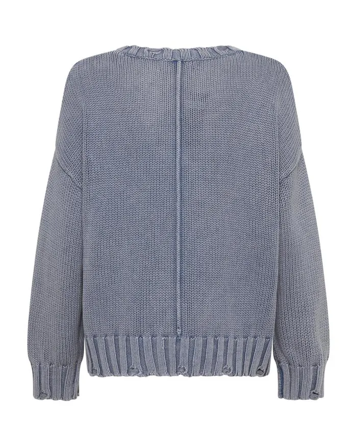 Women ACID WASHED OVERSIZED POCKET SWEATER One Teaspoon Knitwear