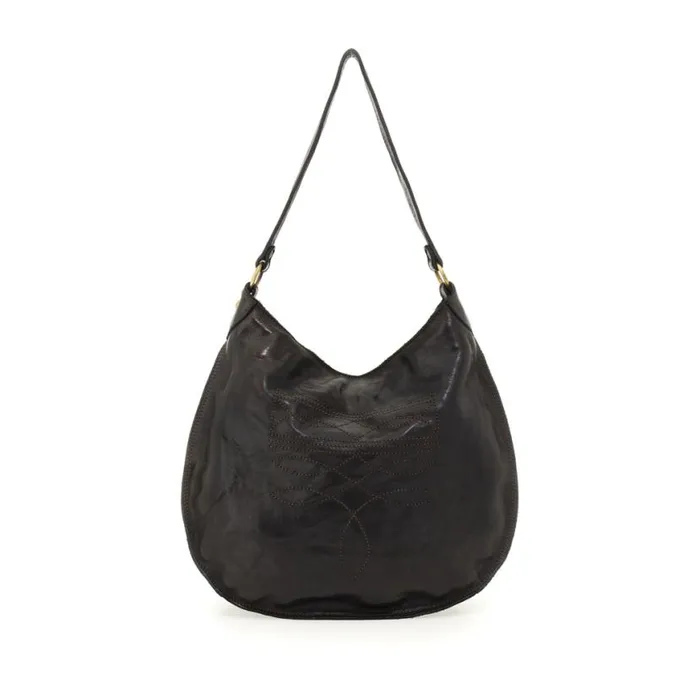Women Agata Black Campomaggi ShoulderHobo Bag