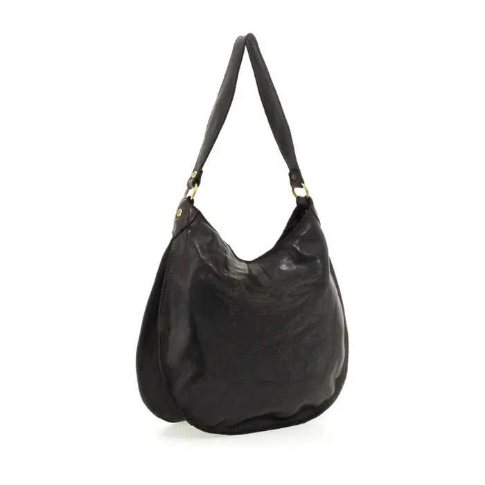 Women Agata Black Campomaggi ShoulderHobo Bag