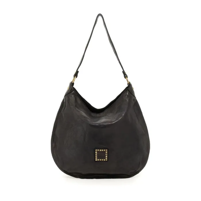 Women Agata Black Campomaggi ShoulderHobo Bag
