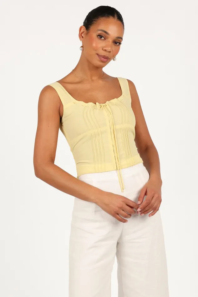 Women Alice Corset Top Honeysuckle Yellow Tops Petal and Pup