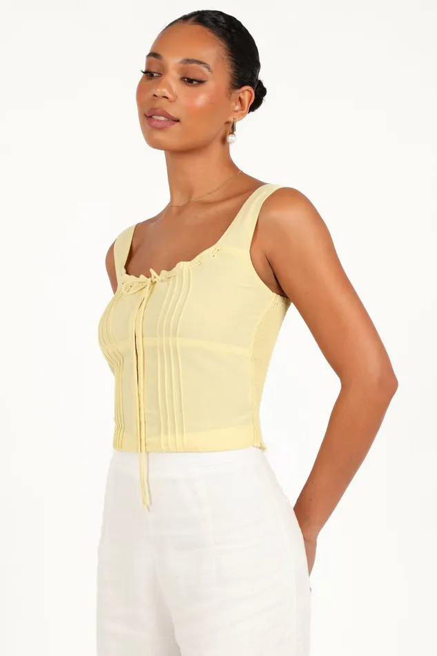 Women Alice Corset Top Honeysuckle Yellow Tops Petal and Pup