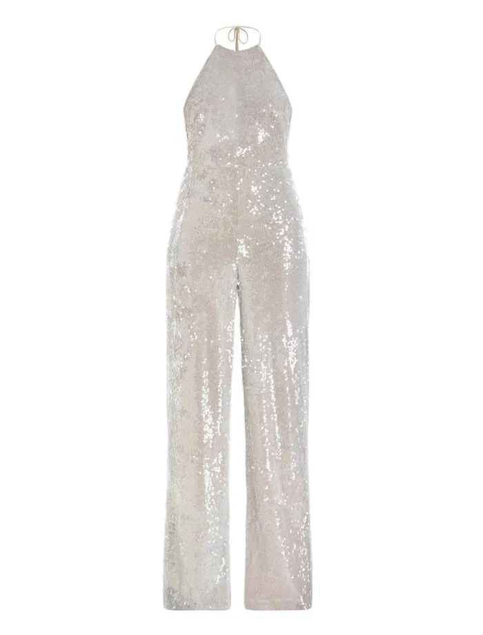 Women Amanda Sequined Jumpsuit Champagne BCBG Jumpsuits and Rompers Women Amanda Sequined Jumpsuit Champagne BCBG Jumpsuits and Rompers