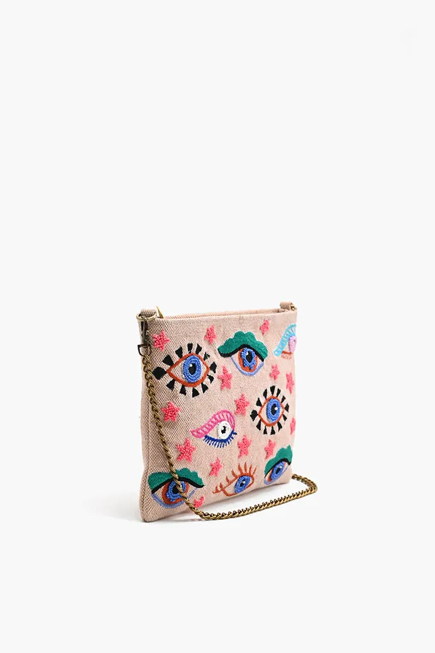 Women America and Beyond Mystic Gaze Pink Clutch Clutches