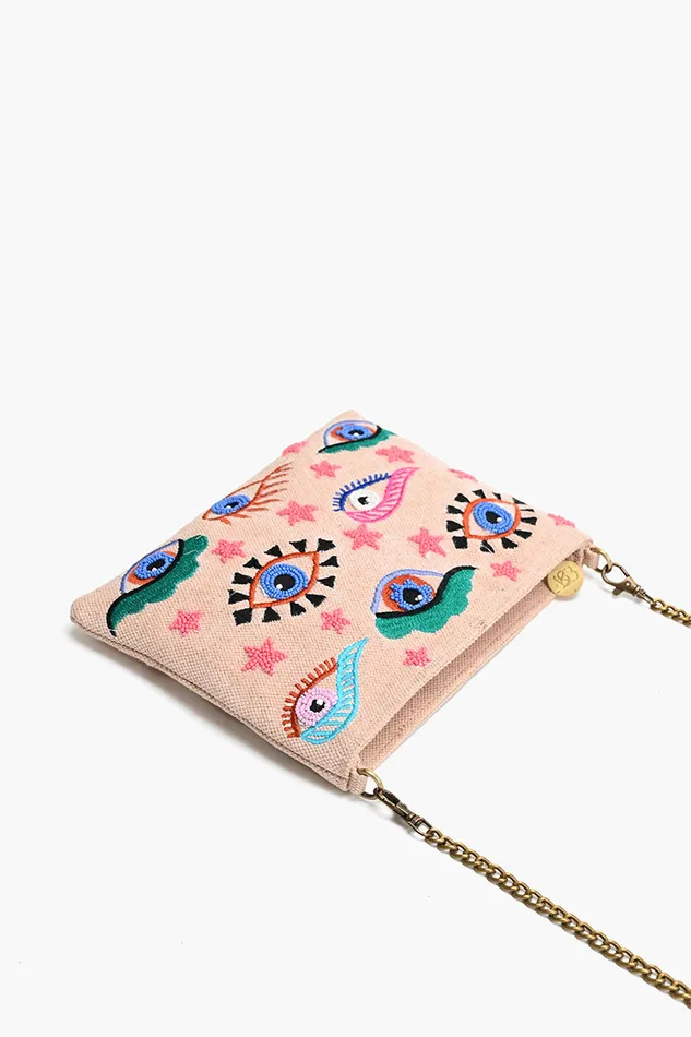 Women America and Beyond Mystic Gaze Pink Clutch Clutches
