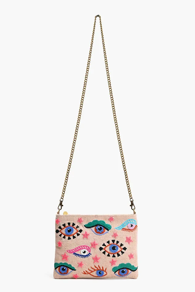 Women America and Beyond Mystic Gaze Pink Clutch Clutches