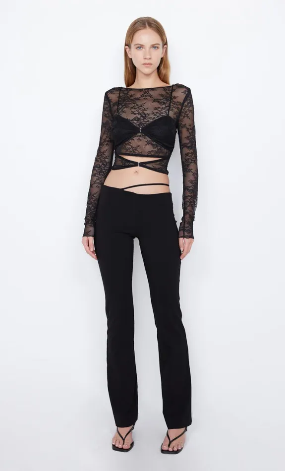 Women AMORAS LONG SLEEVE TOP 8211 BLACK Bec Bridge Cropped