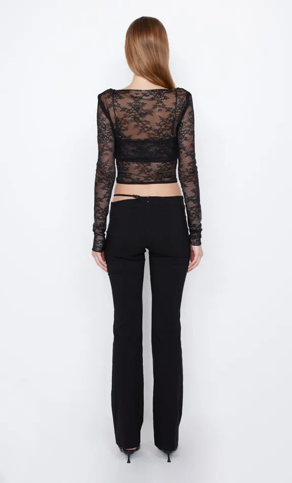 Women AMORAS LONG SLEEVE TOP 8211 BLACK Bec Bridge Cropped