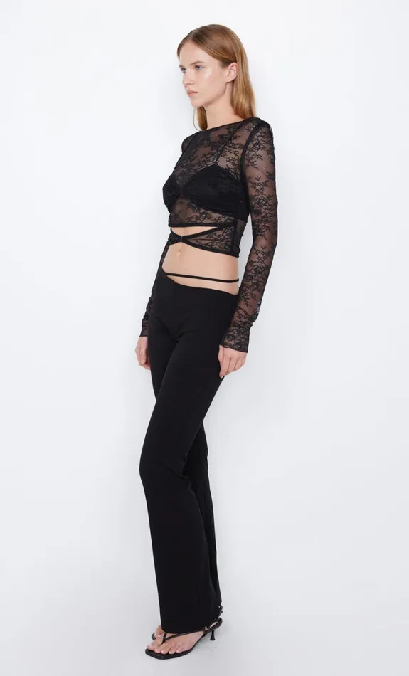 Women AMORAS LONG SLEEVE TOP 8211 BLACK Bec Bridge Cropped