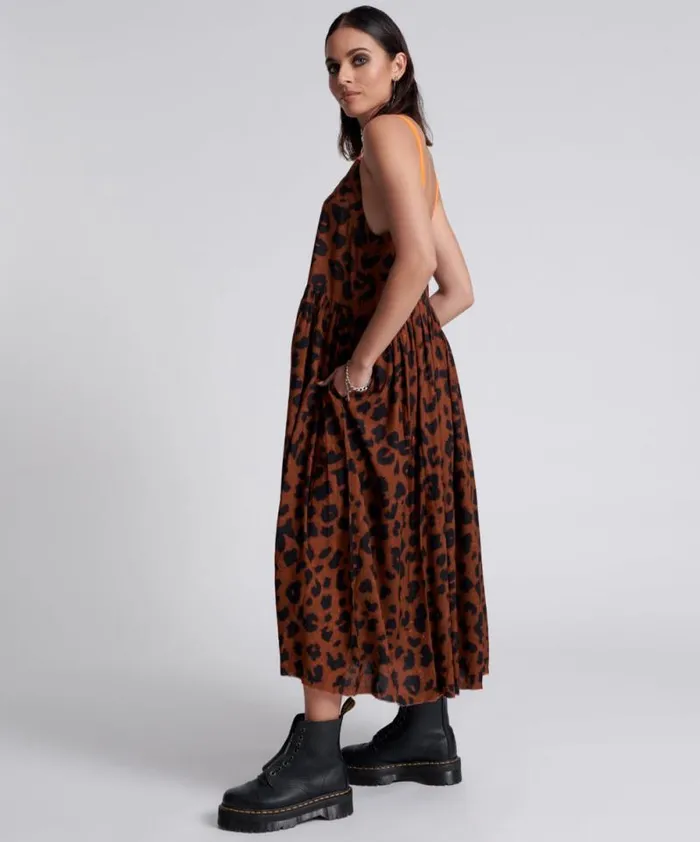 Women ANIMAL ANARCHY RUNAWAY SLIP DRESS One Teaspoon Midi and Maxi Dresses