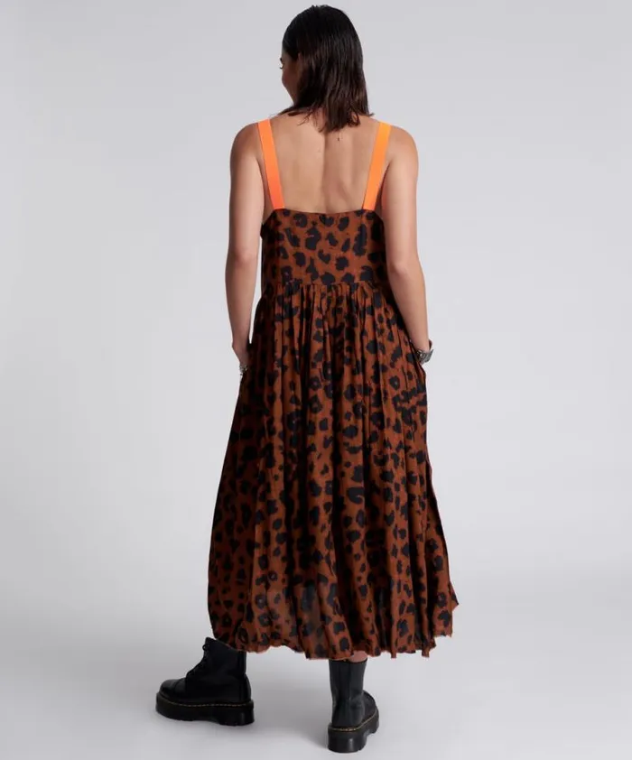 Women ANIMAL ANARCHY RUNAWAY SLIP DRESS One Teaspoon Midi and Maxi Dresses